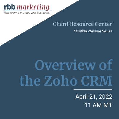 image for webinar overview of zoho crm