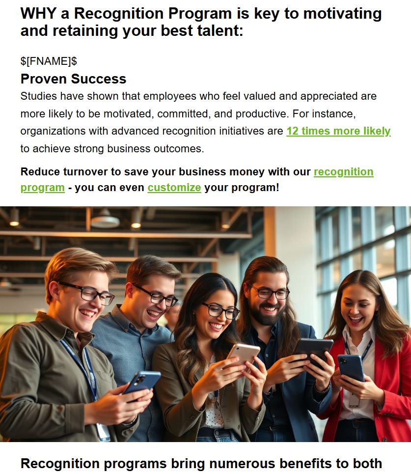 recognition the key motivator campaign